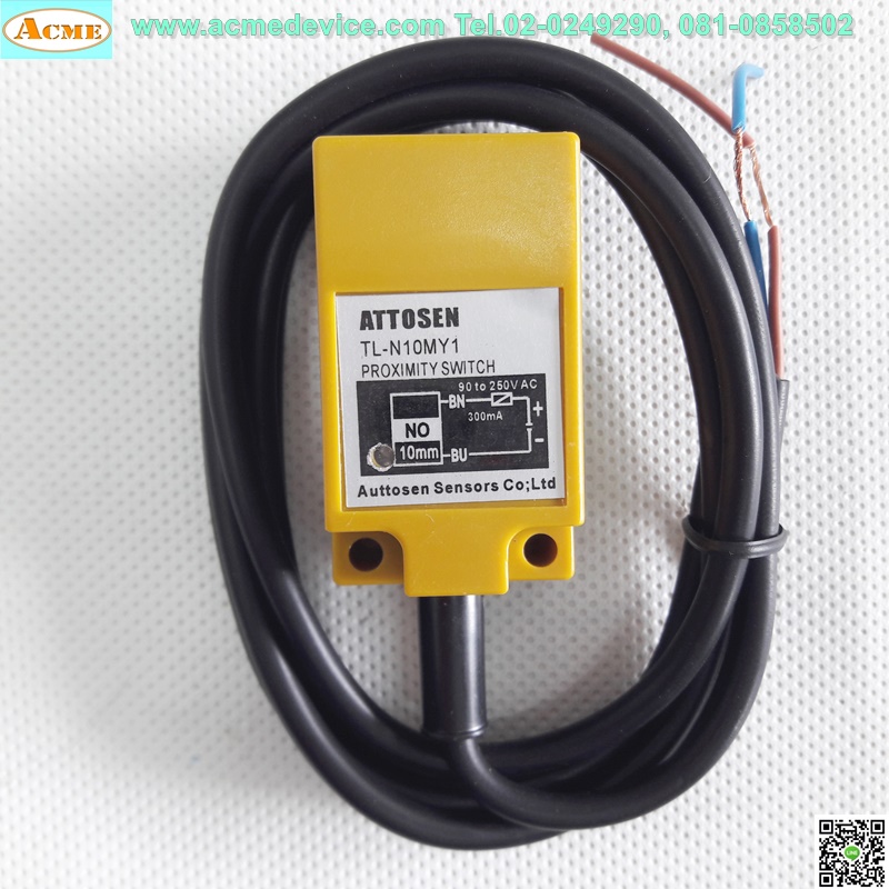 Proximity ATTOSEN รุ่น TL-N10MY1, ระยะ 10mm, 2wire, NO
