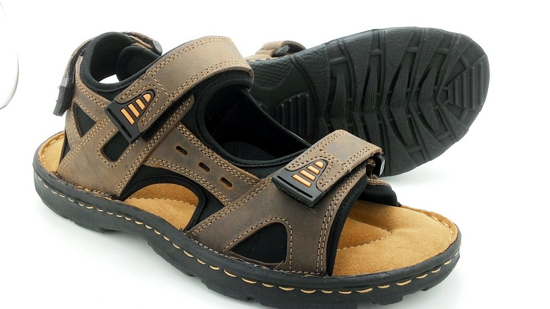 Leather sandals with backstrap (men)