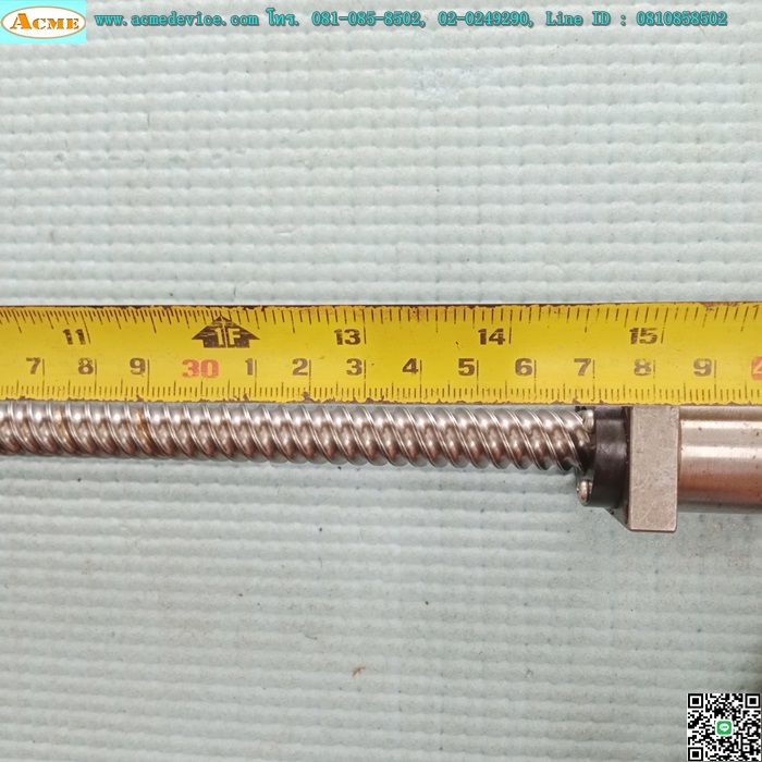 Ball Screw ขนาดเพลา 12 mm. x 500 mm., Stroke 365 mm., Pit 16 mm.