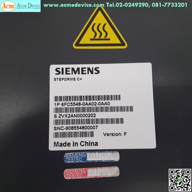 Stepping Driver Siemens, 1P 6FC5548-0AA02-0AA0, Version : F