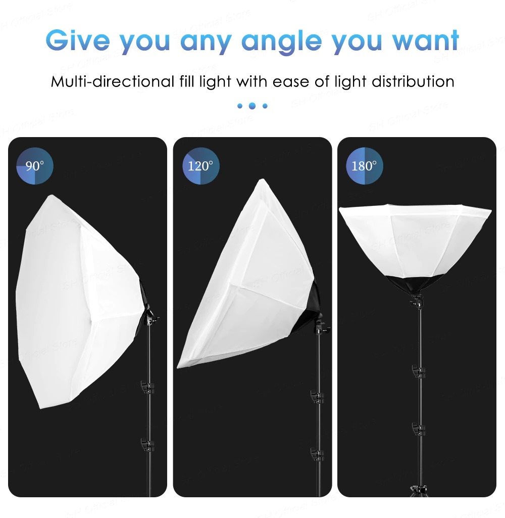 OCTA SOFTBOX E27 ชุดซอฟบ็อกไฟสตูดิถ่ายภาพแบบ 8 เหลี่ยม