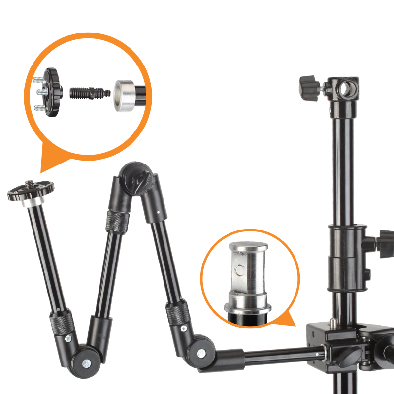 แขนถ่ายภาพสำหรับถ่ายมุม Top View สำหรับกล้อง มือถือ ไฟLED (ก่อนสั่งซื้อ โปรดอ่านในรายละเอียดสินค้า)