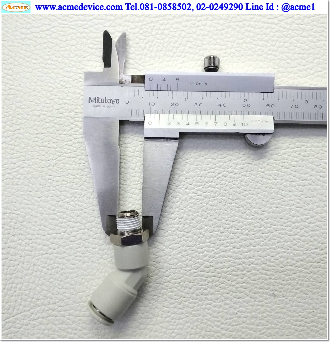 Fitting CKD รุ่น GWL8-6-45, 1/8, ท่อลม 8 mm.(ข้องอ 45 องศา)