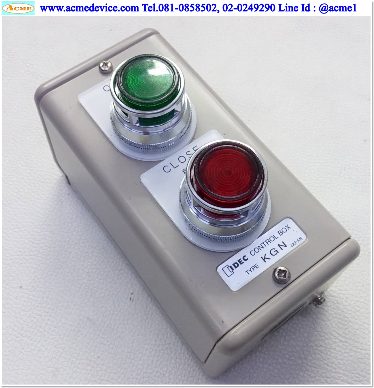 Pushbutton Switch Idec รุ่น ALFW2B2220DG + ALFW2B2220DR, 1NO, 24Vdc, Control Station