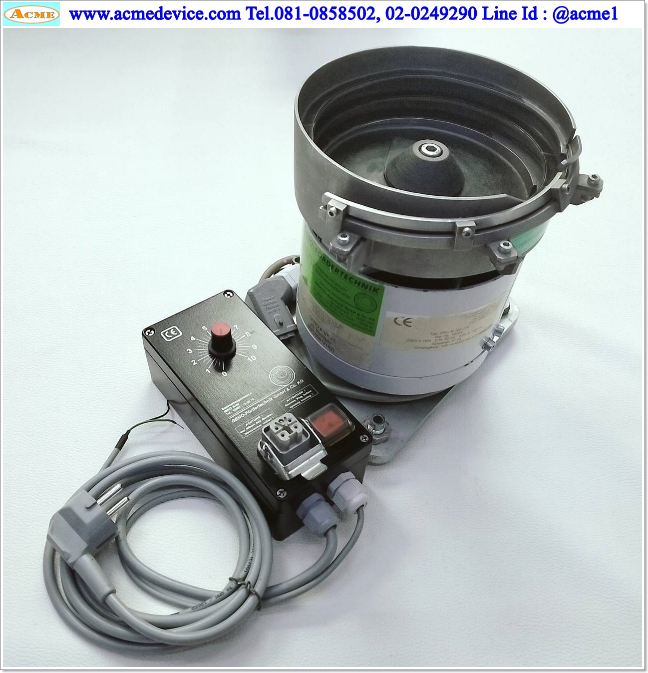 Bowl Feeder RNA รุ่น SRC-N 160-2 R, ขนาด 170 x 220 mm. & Controller RLC 10-A3/65.2, 230V