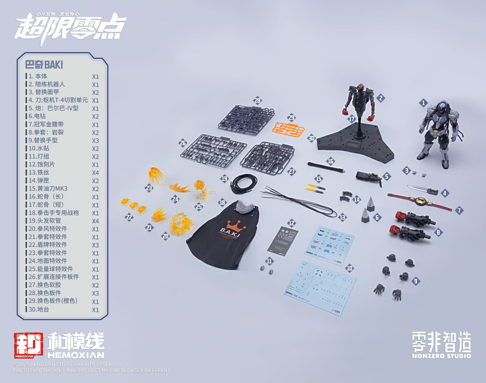 พรีออเดอร์ 1/100 Baki Boxer ค่าย Hemoxian สูง 21 cm.โมเดลประกอบเอง สินค้ามา ควอเตอร์แรก 2569 Made in China