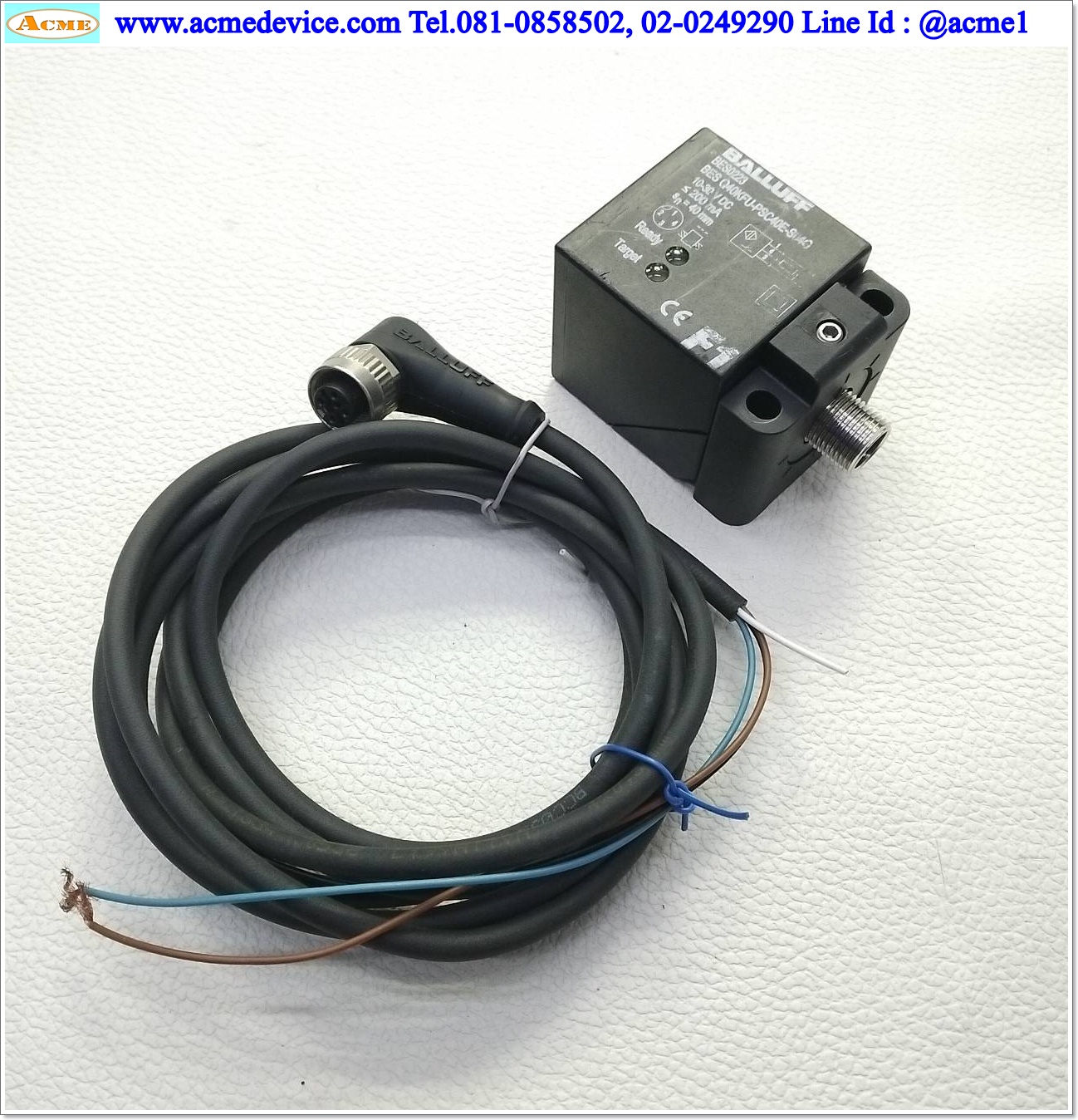 Proximity Balluff รุ่น BES Q40KFU-PSC40E-S04G, ระยะ 40 mm., PNP, NO, Inductive