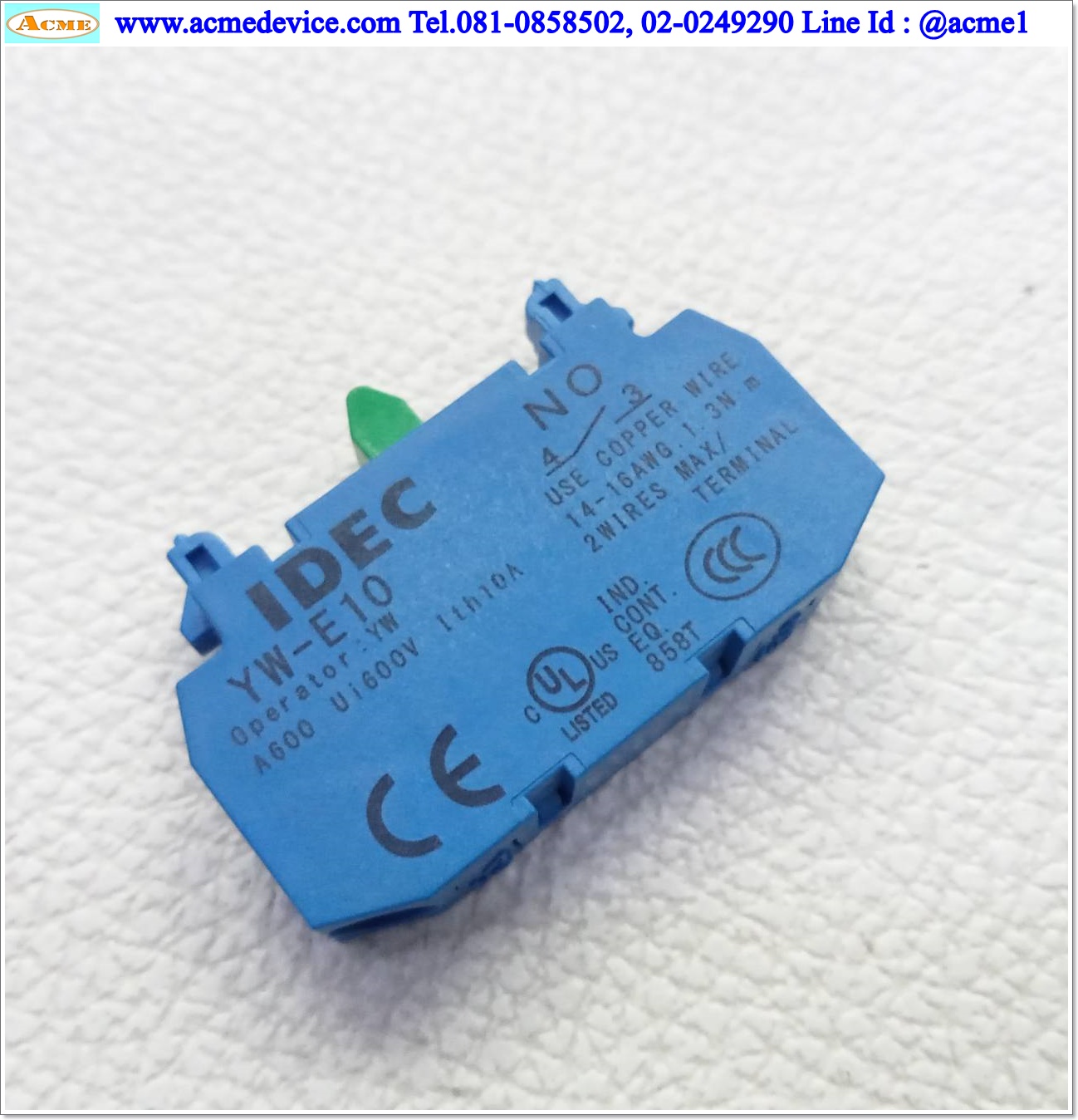 Contact Block Idec รุ่น YW-E10, 1NO