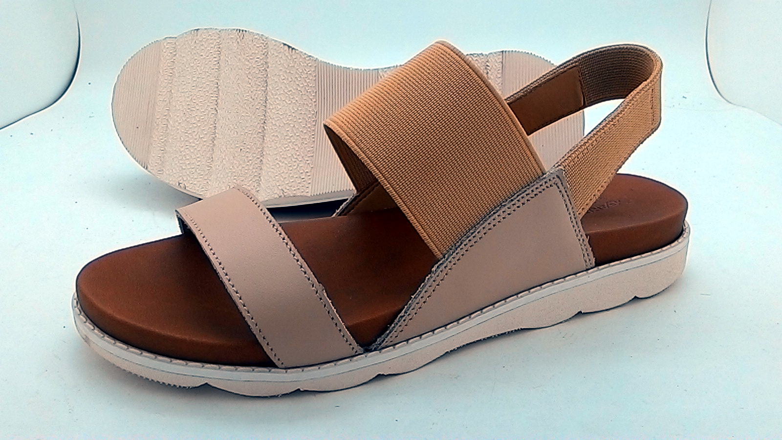 Cork sole leather sandal ( lady)