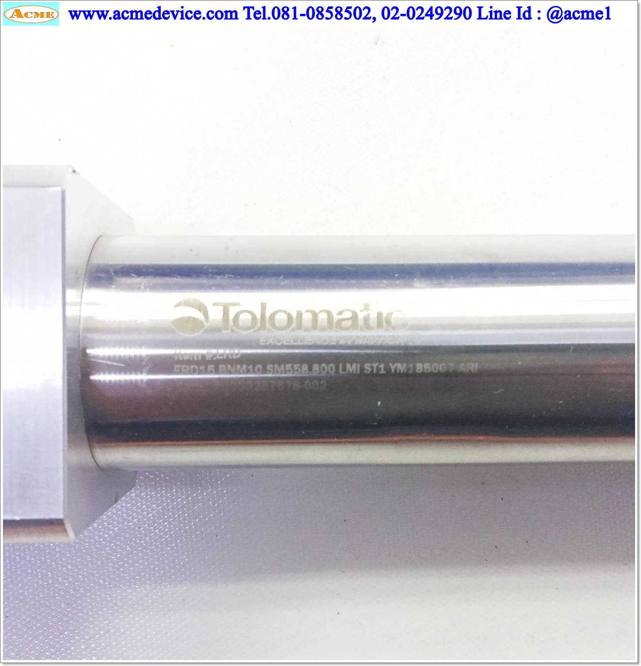 แกนสําเร็จรูป Actuator Tolomatic รุ่น ERD15 BNM10 SM558.800, ขนาด 41.5 mm x 730 mm, Stroke 558 mm, Pit 10 mm, Maximum Thrust 90 kgf