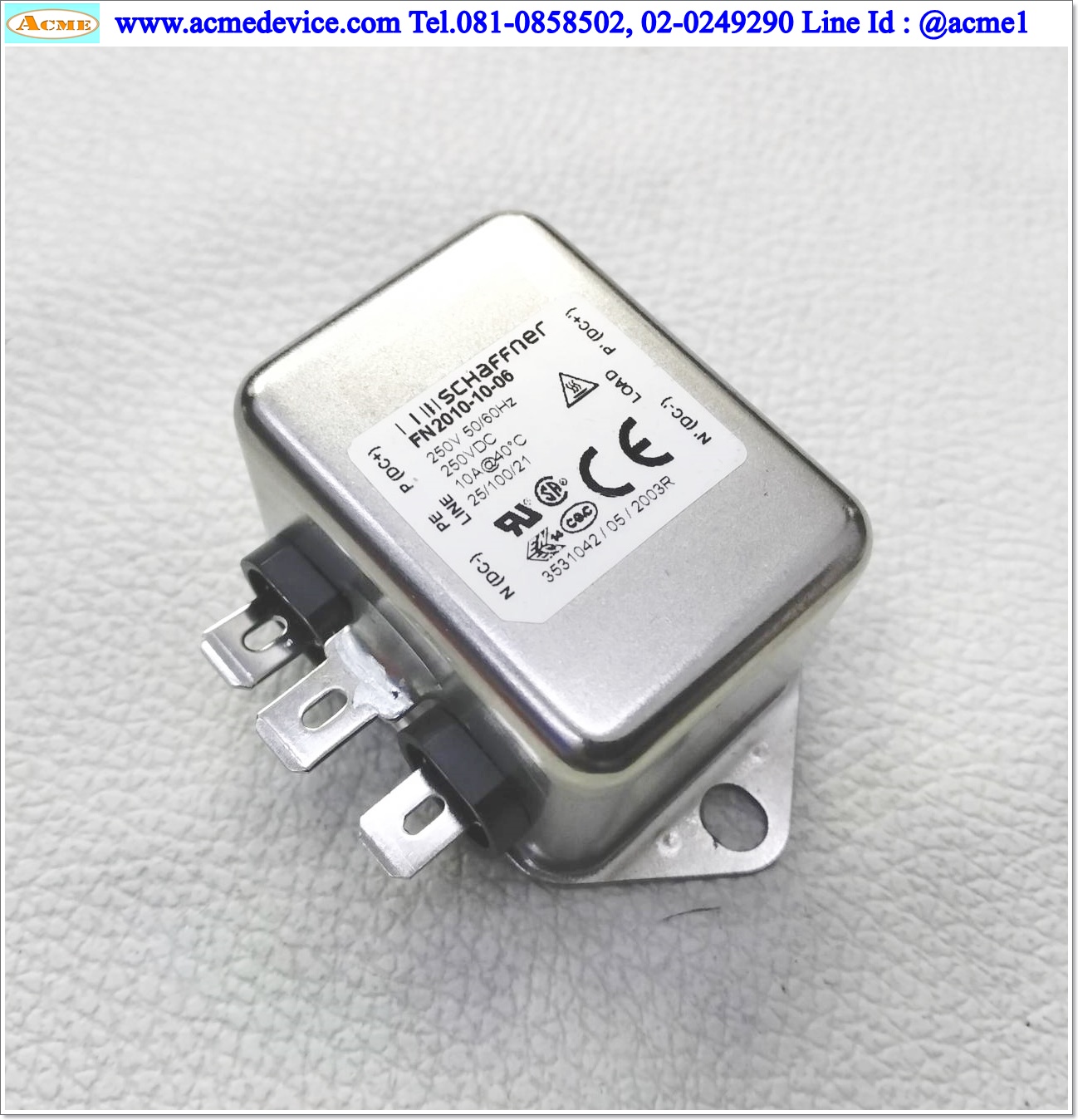 Noise Filter Schaffner รุ่น FN2010-10-06, 250V, 10A