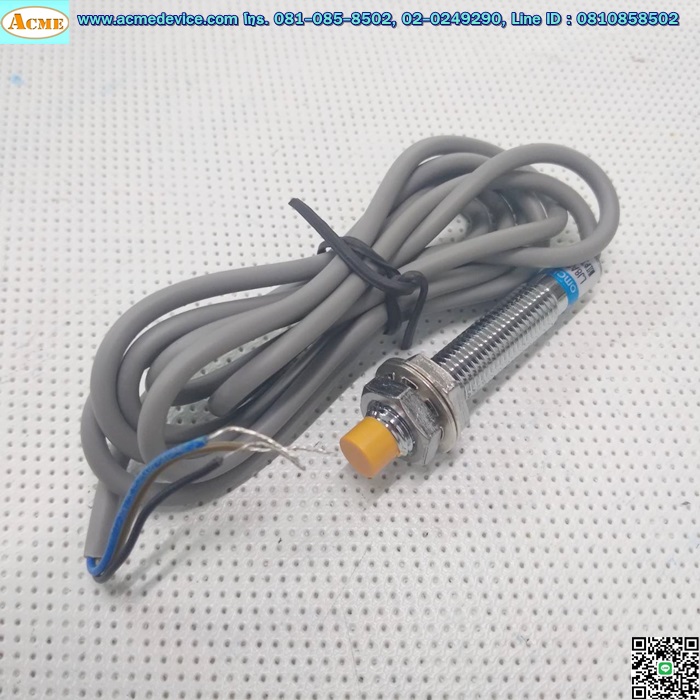 Proximity รุ่น LJ8A3-2-Z/BY, M8, ระยะ 2mm, 3wire, PNP, NO, Unshielded, Inductive