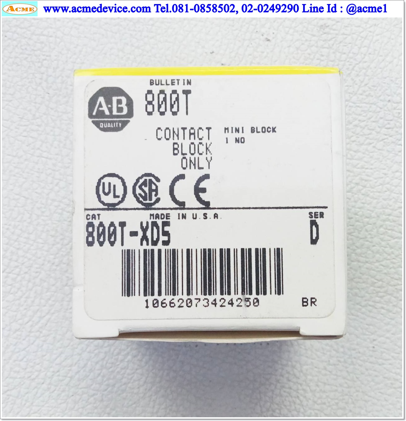 Contact Block Allen-Bradley รุ่น 800T-XD5, 1NO