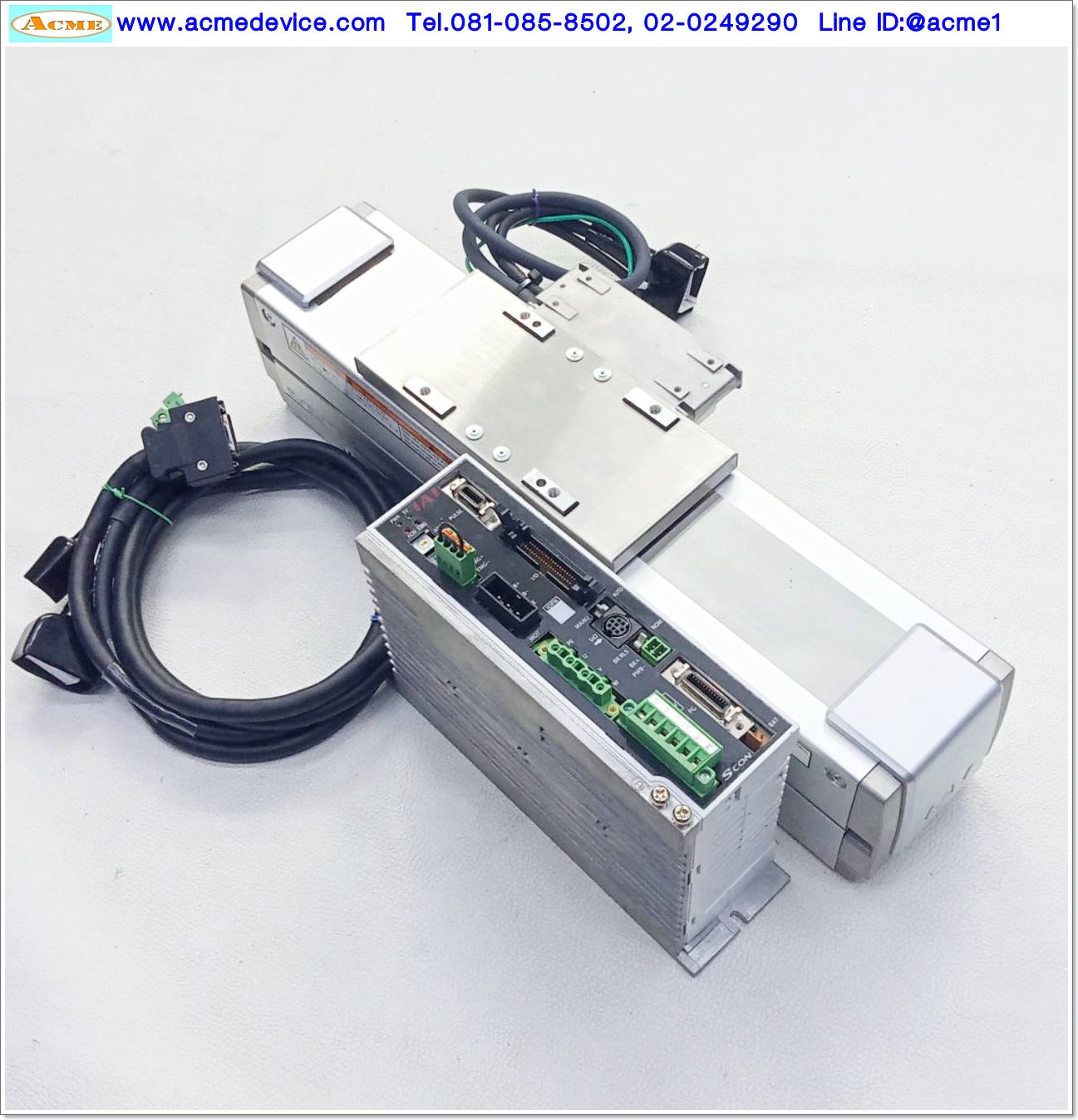 Linear IAI Drive รุ่น SCON-C-100I-NP-2-2-WT & LSA-S8SS-I-100-120-T2-S-CT2-SE, Stroke 120 mm.
