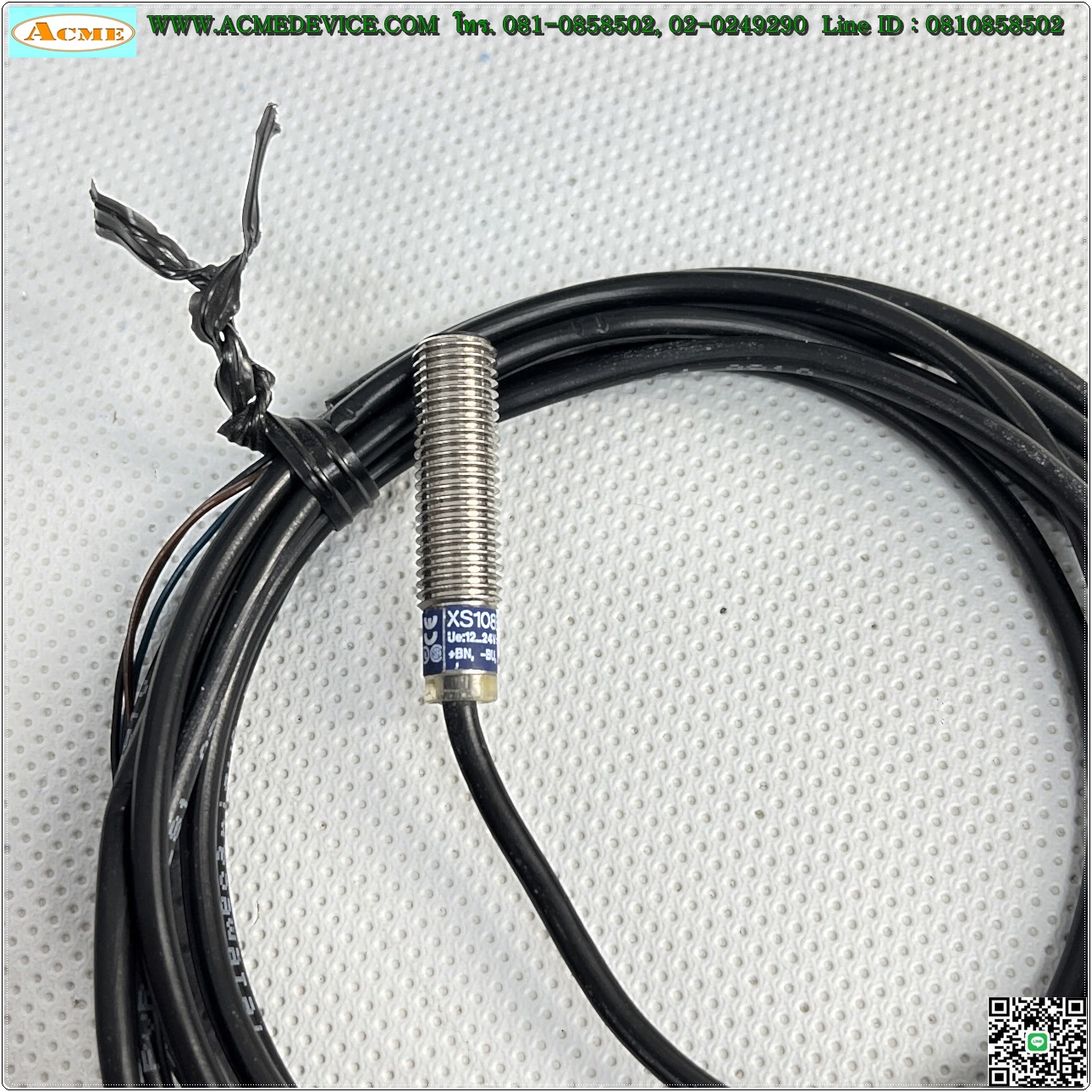 Proximity Telemecanique รุ่น XS108B3NAL2, M8, ระยะ 2.5mm, NPN, NO, 3Wire, Inductive