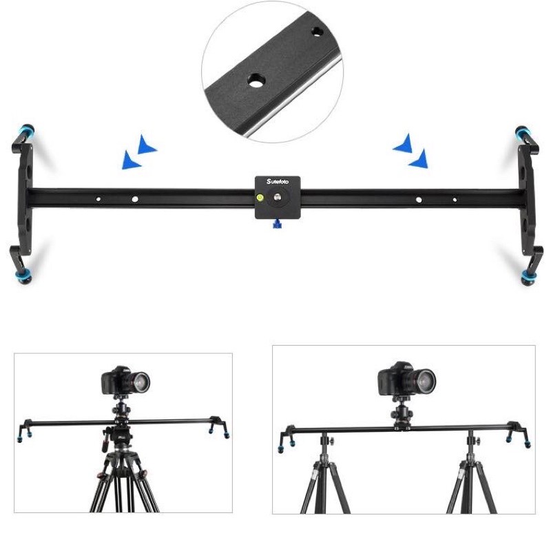SUTEFOTO Dolly Slider รางดอลลี่ รางเลื่อน ระบบลูกปืน ลื่น เงียบ