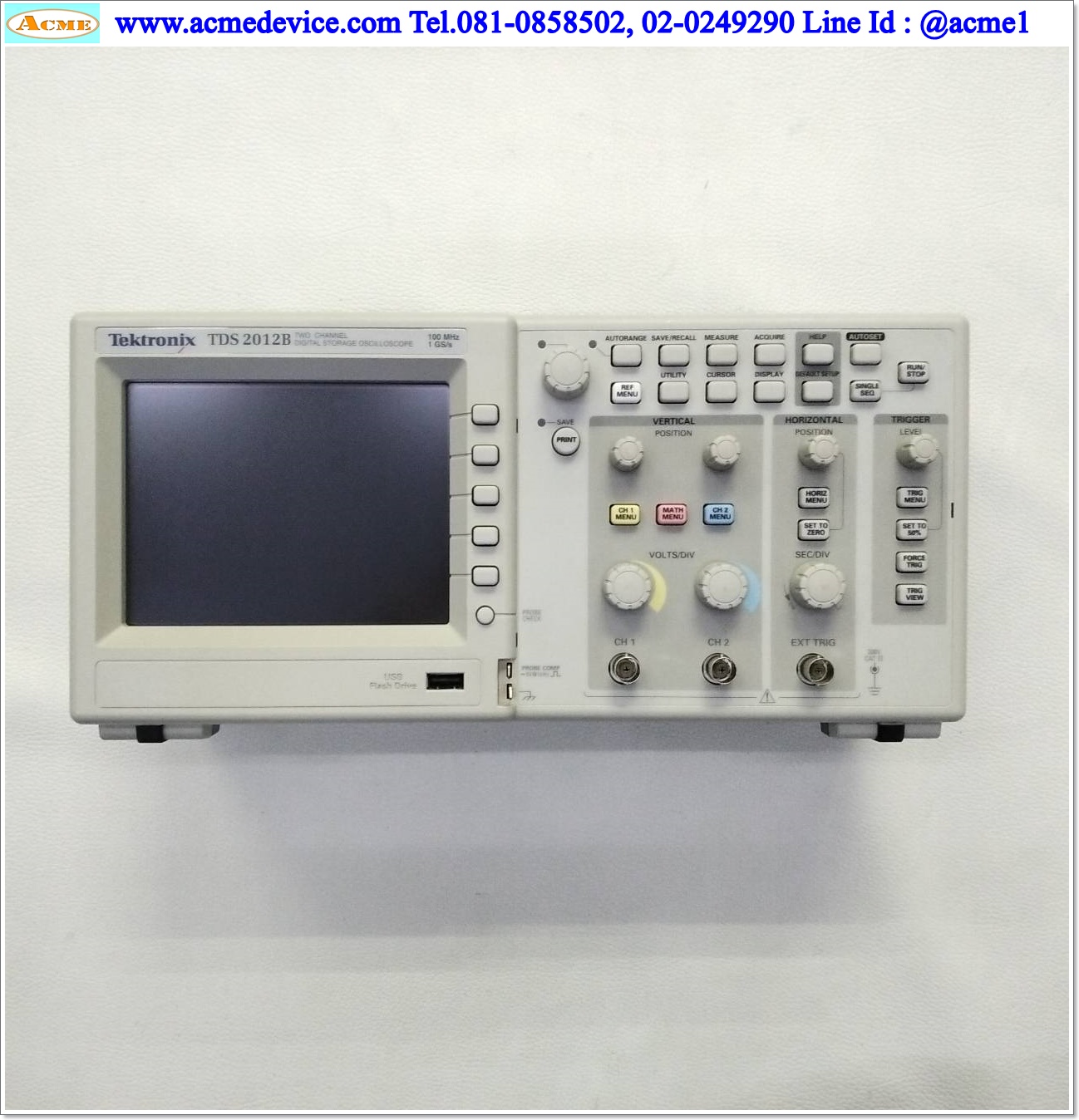 Oscilloscope Tektronix รุ่น TDS2012B, 100MHz, 2 Channels, 1 GS/s (มีตำหนิ)