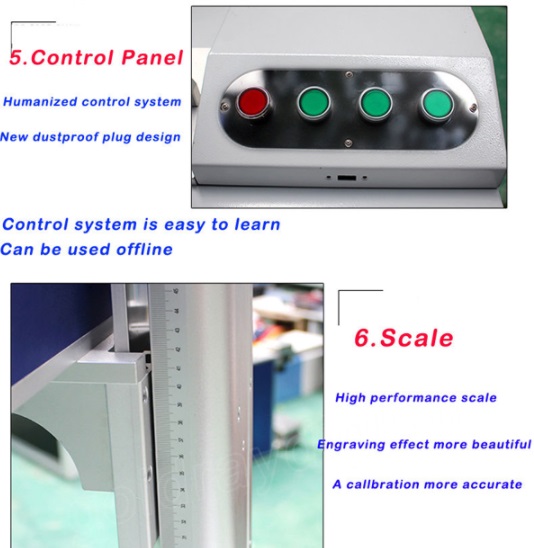 ไฟเบอร์ออฟติกส์เลเซอร์ มาคกิ้งและแกะสลัก S005 50W 300x300mm