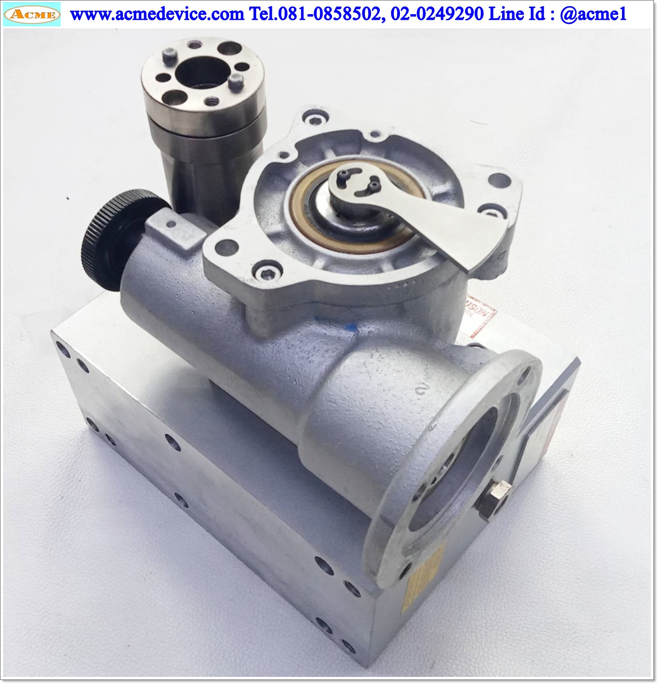 Index Gear Box Destaco รุ่น 250P2H20-330, ขนาด 160 mm x 210 mm, angle 20:180, 2 Position (เพลาขับ 14 mm, ออก 15.9 mm)