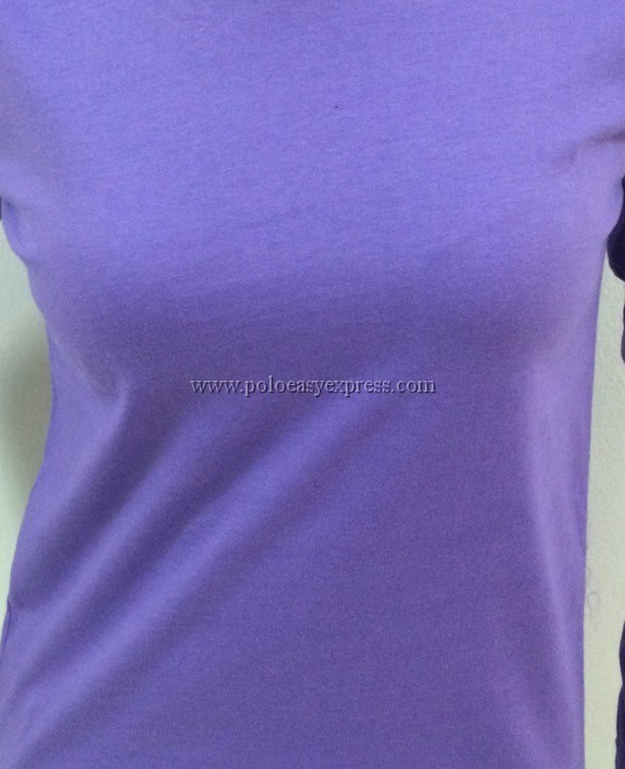 เสื้อยืดเด็ก สีม่วงอ่อน คอกลม แขนสั้น Size M