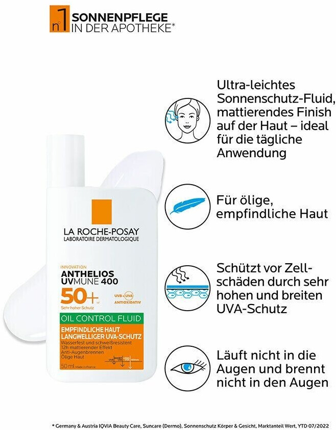 ครีมกันแดดลาโรช La Roche Posay Fluide Oil Control 15ml