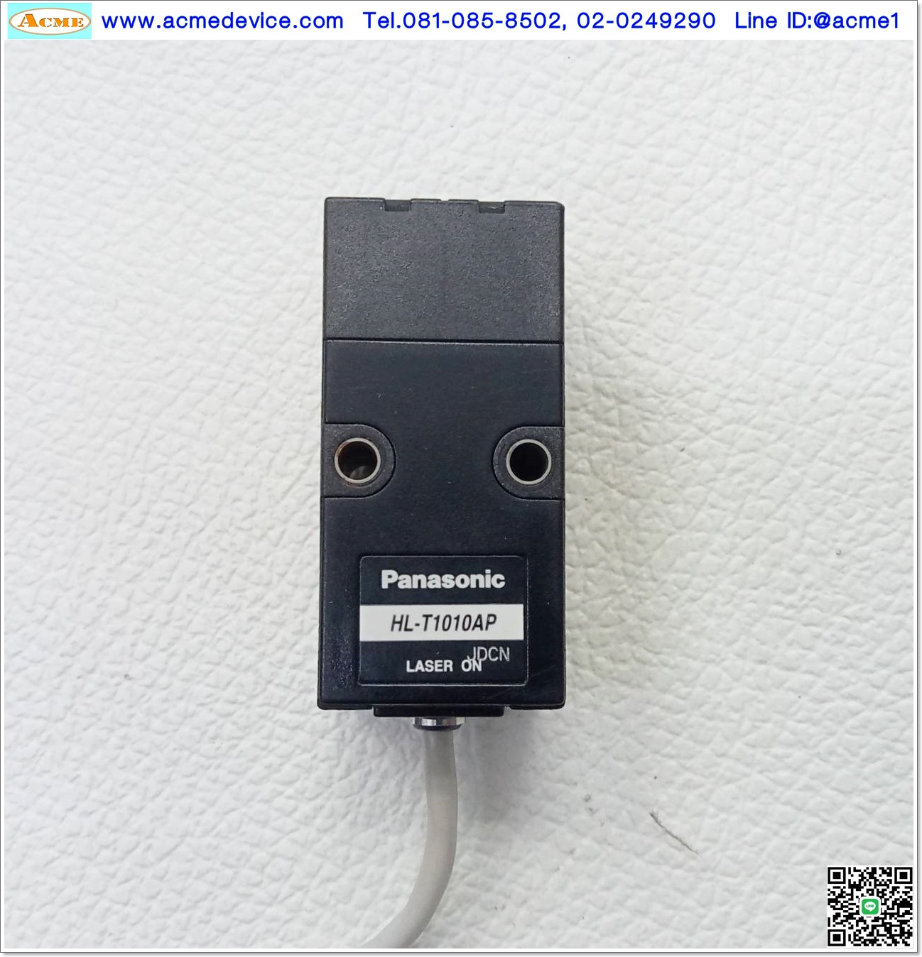 Laser Panasonic รุ่น HL-AC1, NPN, Analog out Current/Voltage & Head รุ่น HL-T1010AP +HL-T1010AD, Sensing range 500mm, Sensing width 10mm