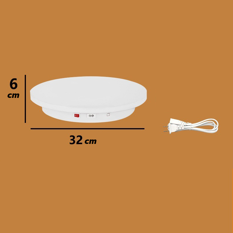 แท่นหมุนโชว์สินค้า แท่นหมุนถ่ายภาพสินค้าแบบไฟฟ้า ยี่ห้อ ComXim ขนาด 32 cm ปรับความเร็ว และทิศทางการหมุนได้
