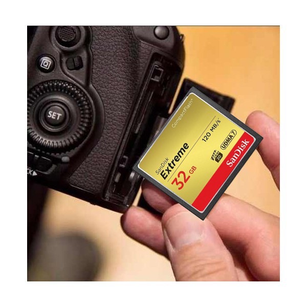เมมโมรี่การ์ด SanDisk Extreme CF Card อ่าน 120MB/s ,เขียน 85MB/s