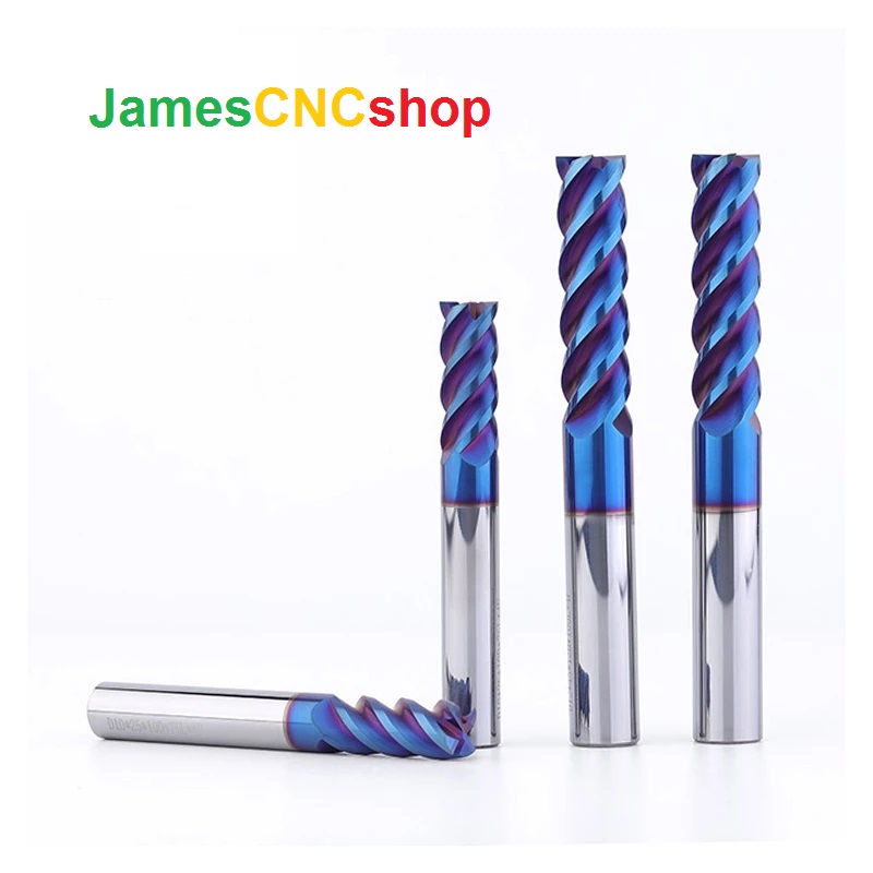 CNC คาร์ไบด์ End Mills HRC65 ทังสเตนเครื่องตัดเครื่องมือ 4ฟันโลหะเหล็ก1mm2mm3mm ถึง 6mm8mm12 20มม.เครื่องตัดมิลลิ่ง mill สำเนา สำเนา