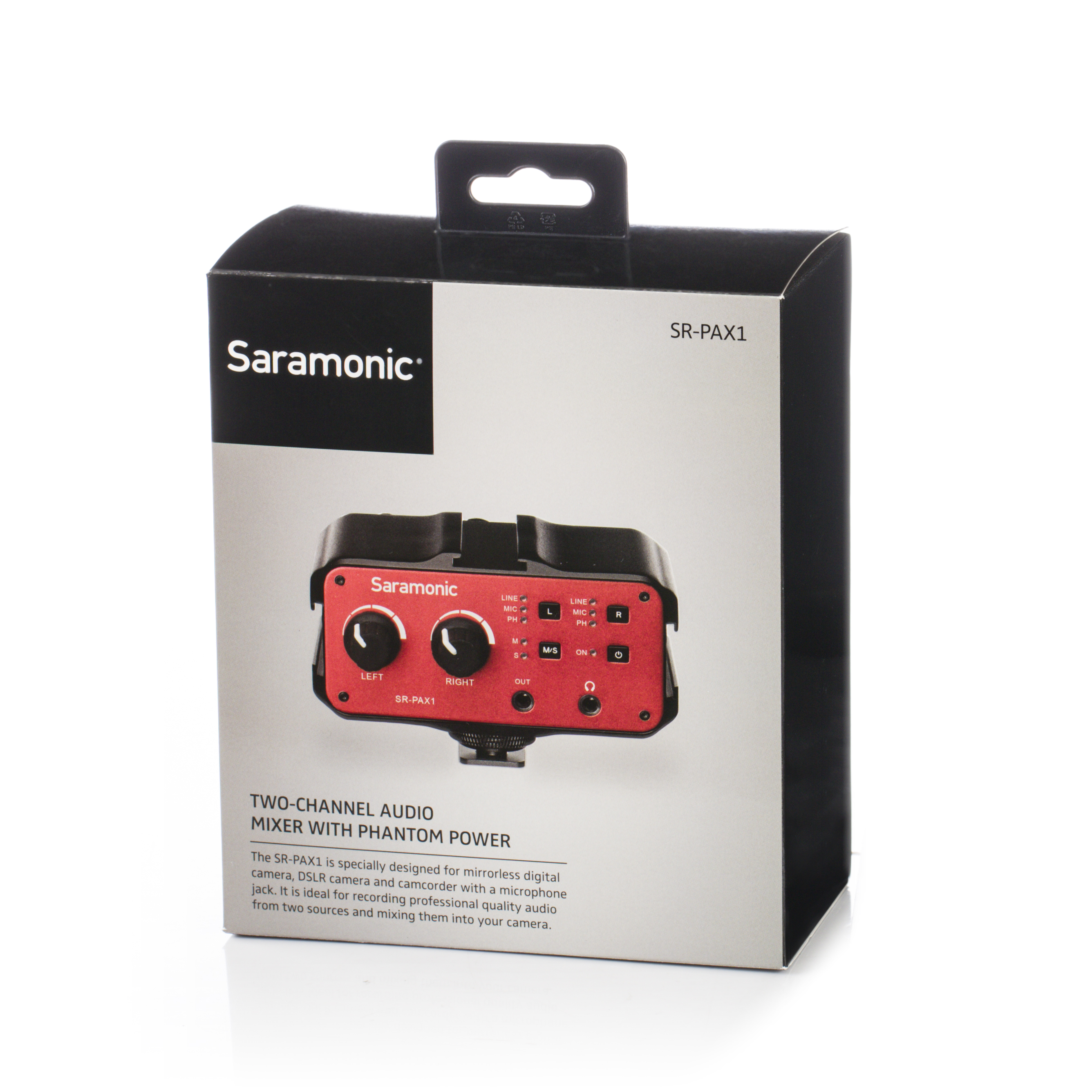 Saramonic SR-PAX1 Audio Mixer 2-Channel Preamp Microphone Adapter with Dual XLR/ 6.3mm/ 3.5mm Inputs