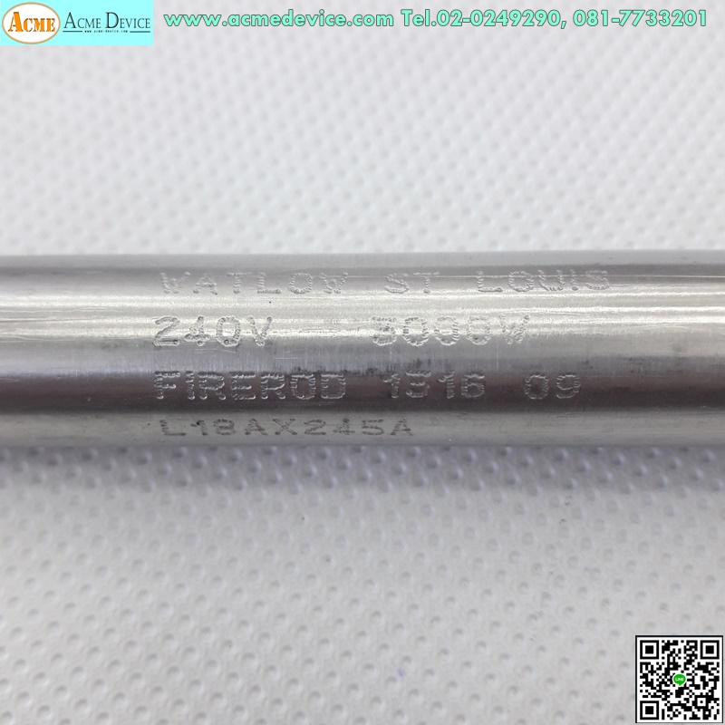 Heater, Cartridge Waftow ST Iouis firerod, L18a*245A, 3000W, 240V