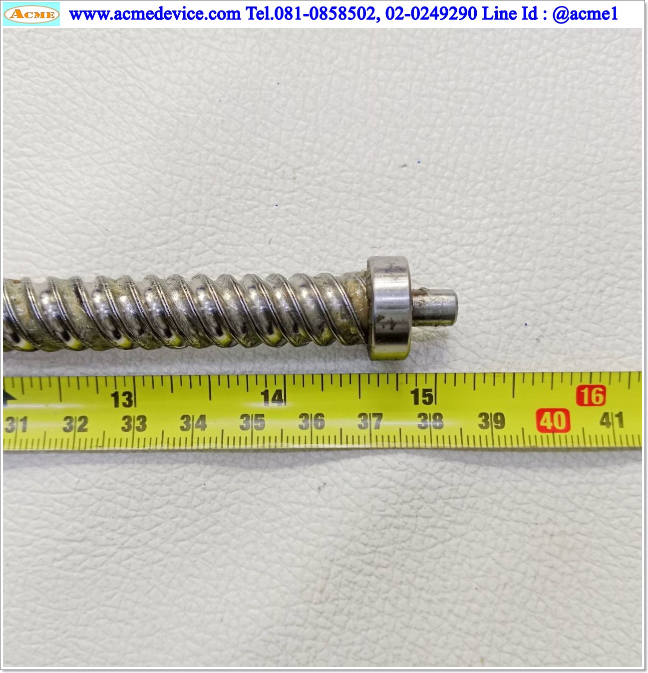 Ball Screw ??? รุ่น ???, ขนาดเพลา 12 mm. x 510 mm., Stroke 370 mm., Pit 16 mm.