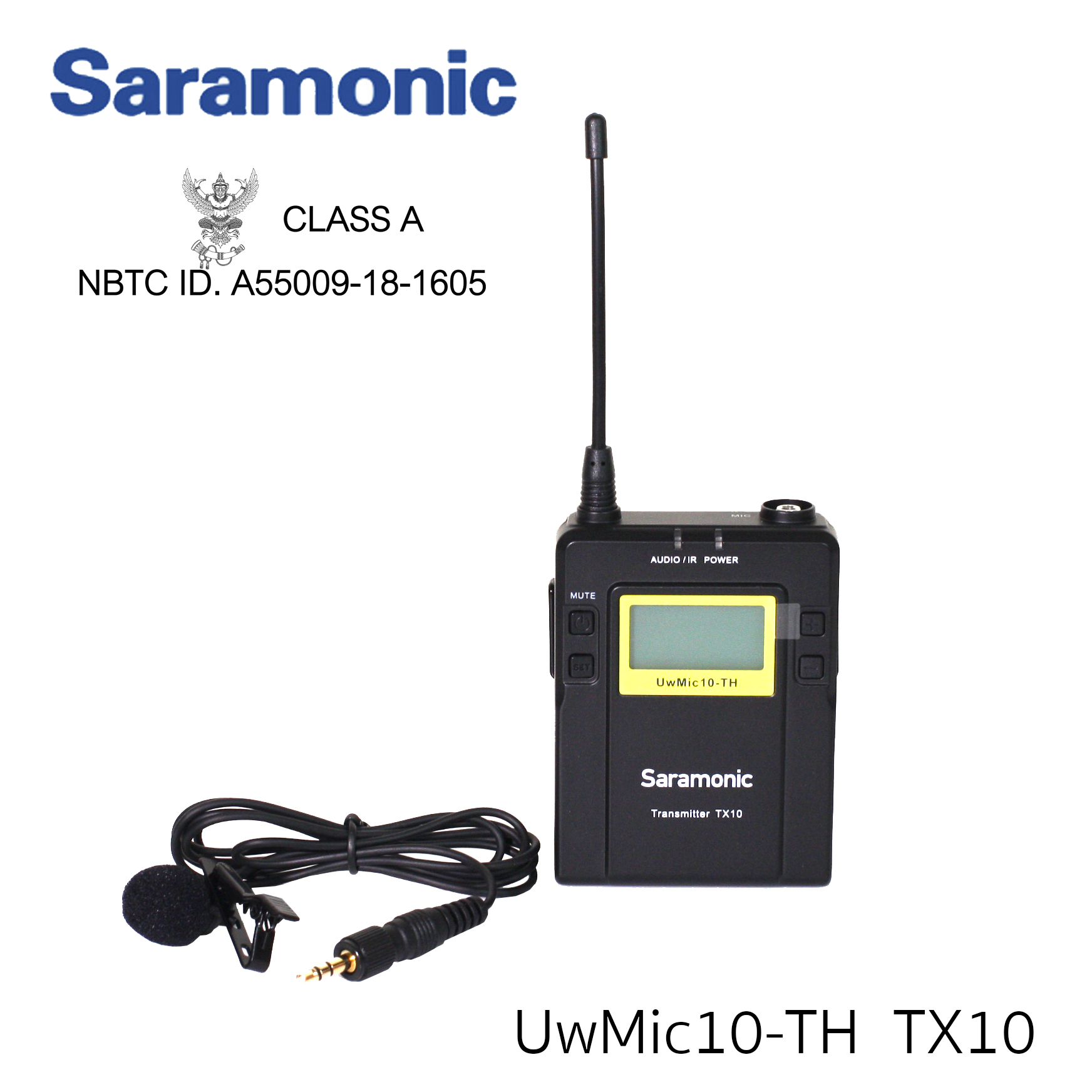Saramonic UWMIC10-TH 96-Channel transmitters Digital UHF Wireless Lavalier Microphone Systemรับประกันศูนย์ไทย 1 ปี