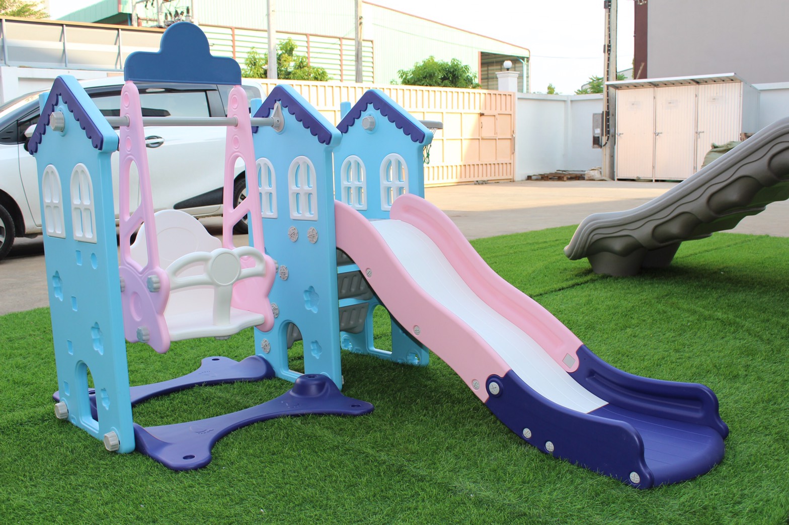 บ้านชิงช้าสไลด์&สวิง (สีฟ้า)