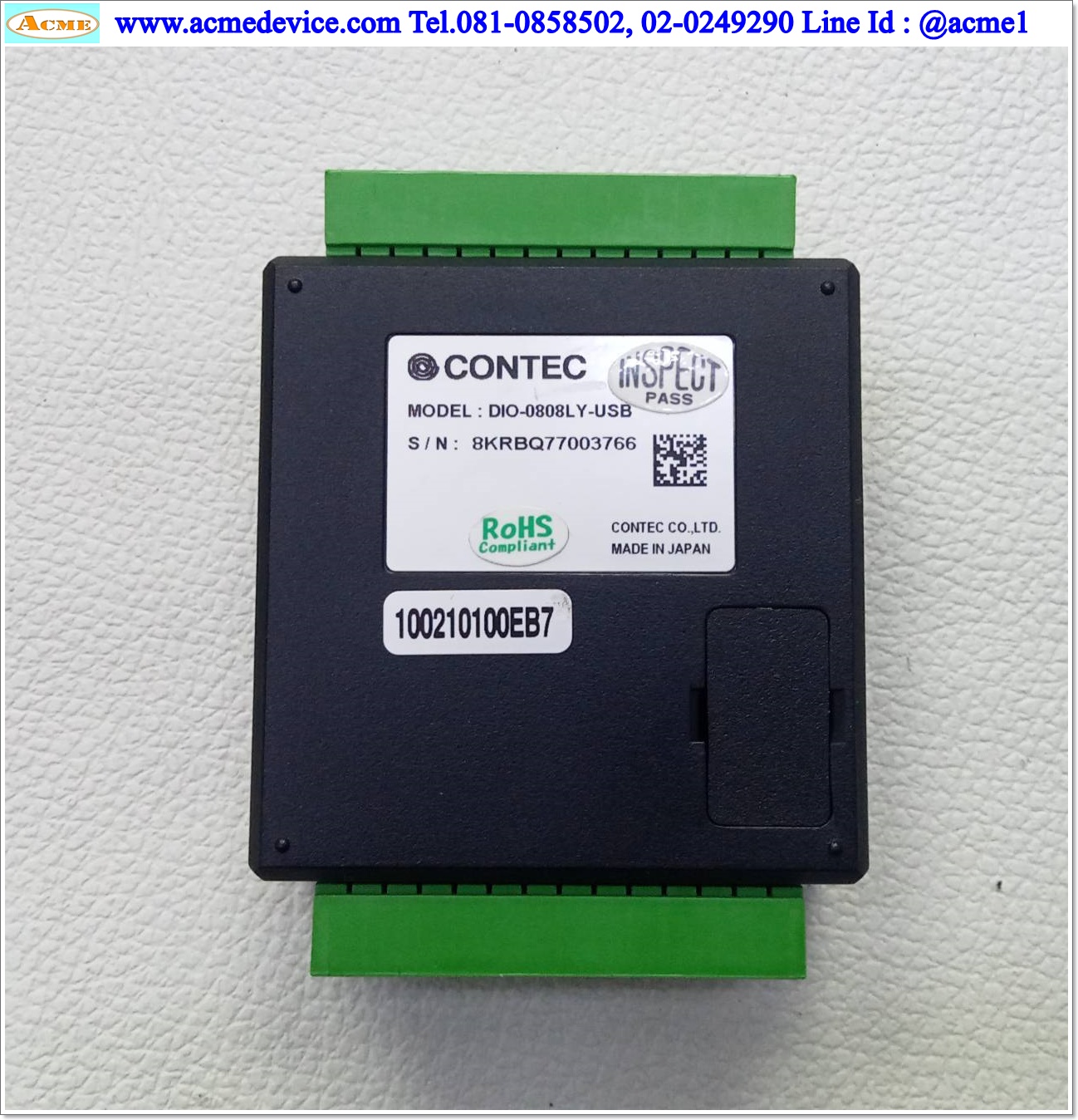 Digital I/O Terminal Contec รุ่น DIO-0808LY-USB, unit 8ch/8ch, isolated 12 - 24Vdc