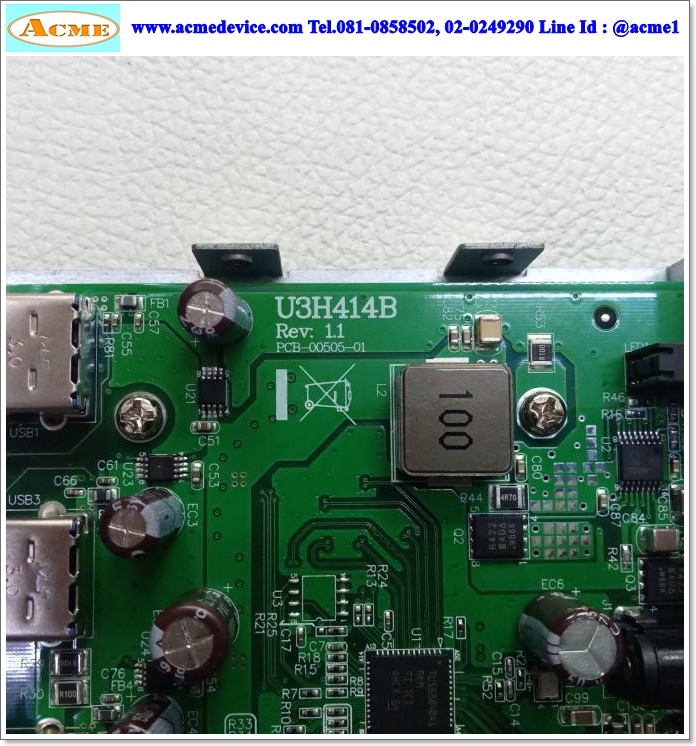 Hub USB 3.0 รุ่น U3H414B, 12-24Vdc, 4 Port