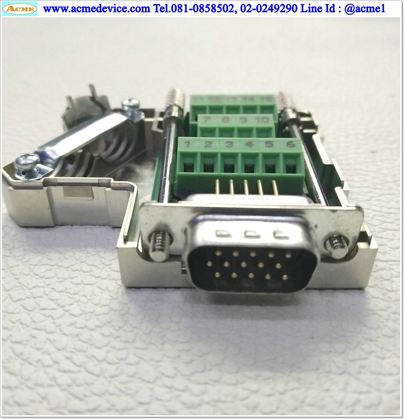 SUBCON 15 HD/M-SH Phoenix Contact รุ่น 5604602, 15-pin, Sub-D Connector, Male Connector