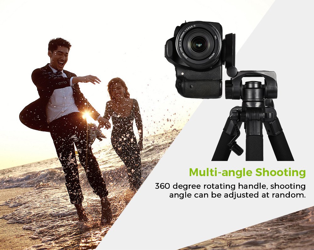 ขาตั้งกล้องพร้อมหัวแพนวิดีโอ ยี่ห้อ QZSD รุ่น Q111 รับน้ำหนักสูงสุด 5 KG ราคาถูก