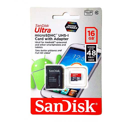 Memory Card Micro SD class10 พร้อม Adaptor SD Card SanDisk แท้