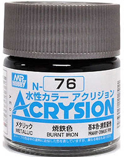 ACRYSION N76 METALLIC BURNT IRON สีเหล็กไหม์โลหะ สีทาหรือพ่นสุตรน้ำ