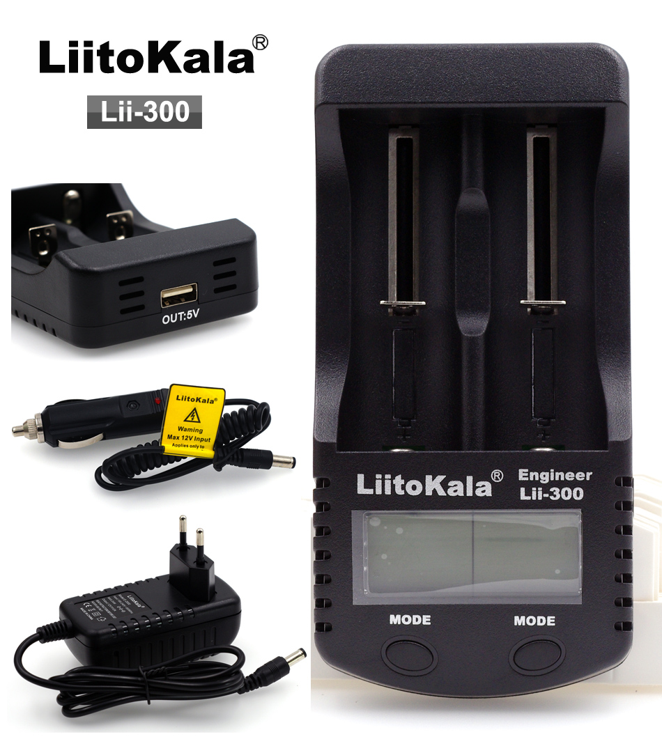 ที่ชาร์จแบตเตอรี่ LiitoKala Engineer Lii-300 (VariCore V30) แสดงความจุ mAh และทำ Discharge ได้ สำหรับแบต AAA, AA, 14500, 18650, 26650 ของแท้ Original 100%