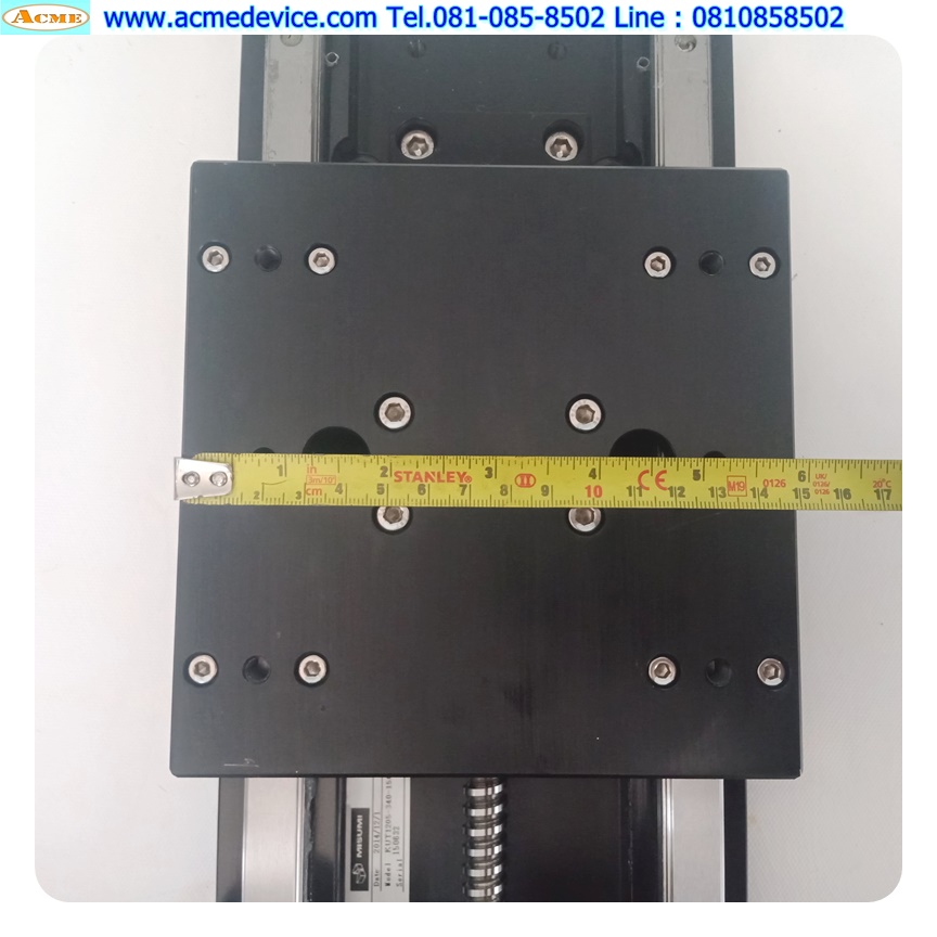แกนสําเร็จรูป Ball Screw Misumi รุ่น KUT1205-340-150-D1, ขนาด 150 mm x 340 mm, Stroke 140 mm, Pit 6 mm