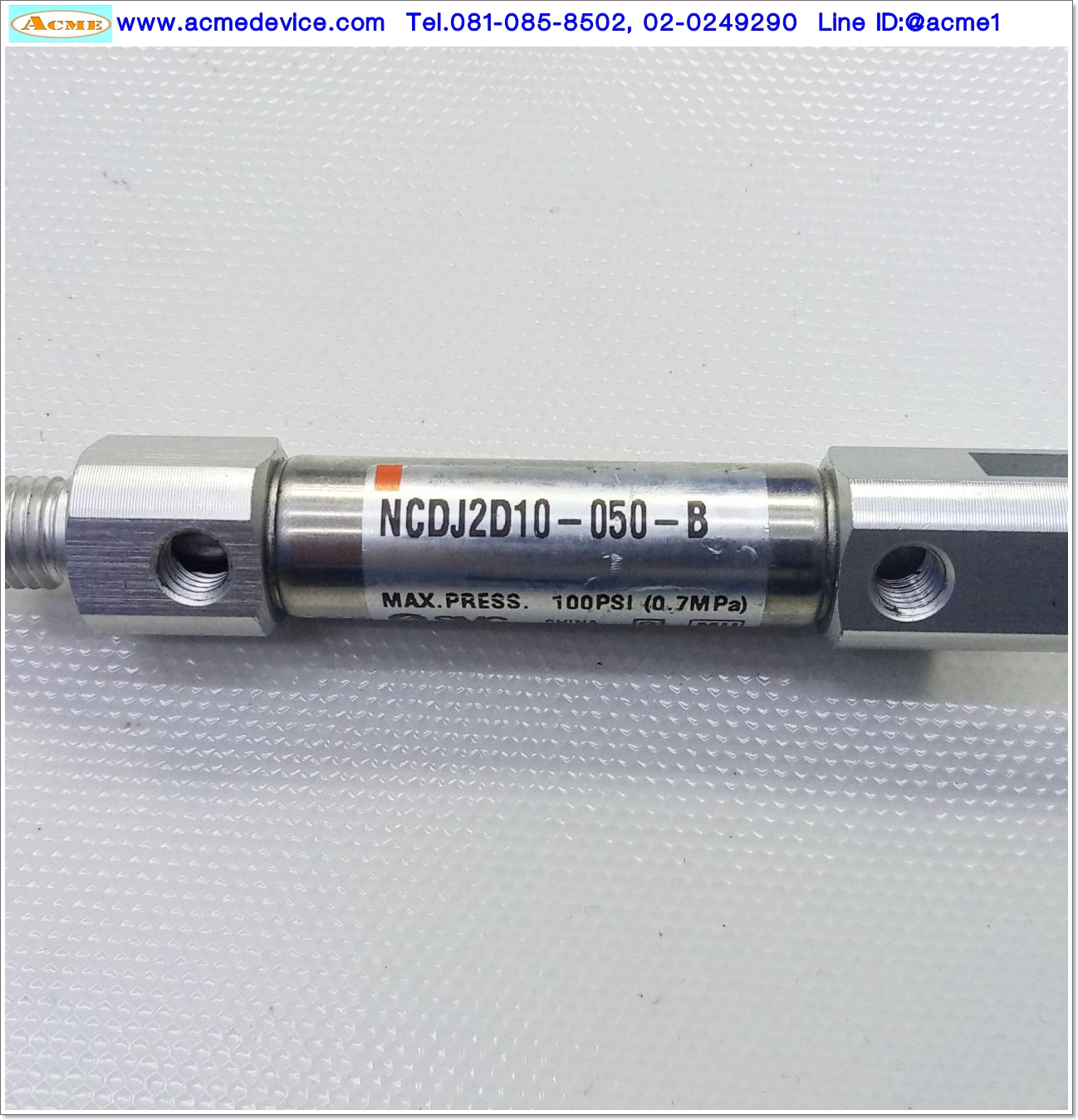 Air Cylinder SMC รุ่น NCDJ2D10-050-B, Bore 3/8", Stroke 1/2"