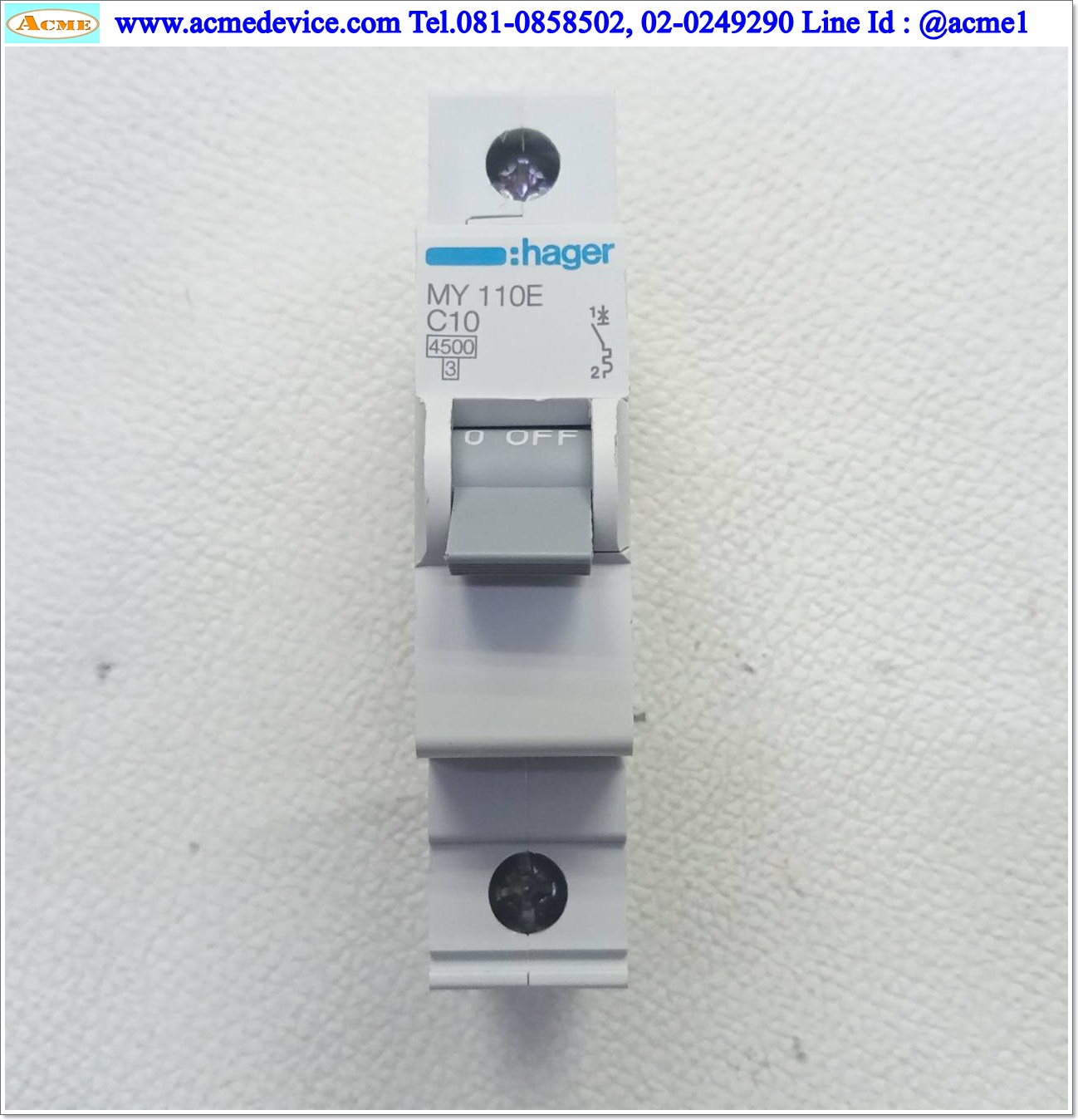 Breaker 1P Hager รุ่น MY 110E C10, 10A