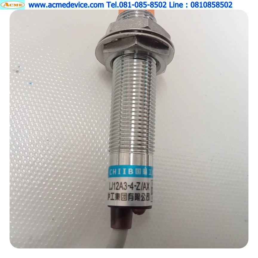 Proximity รุ่น LJ12A3-4-Z/AX, M12, ระยะ 4mm, 3wire, NPN, NC, Unshielded, Inductive