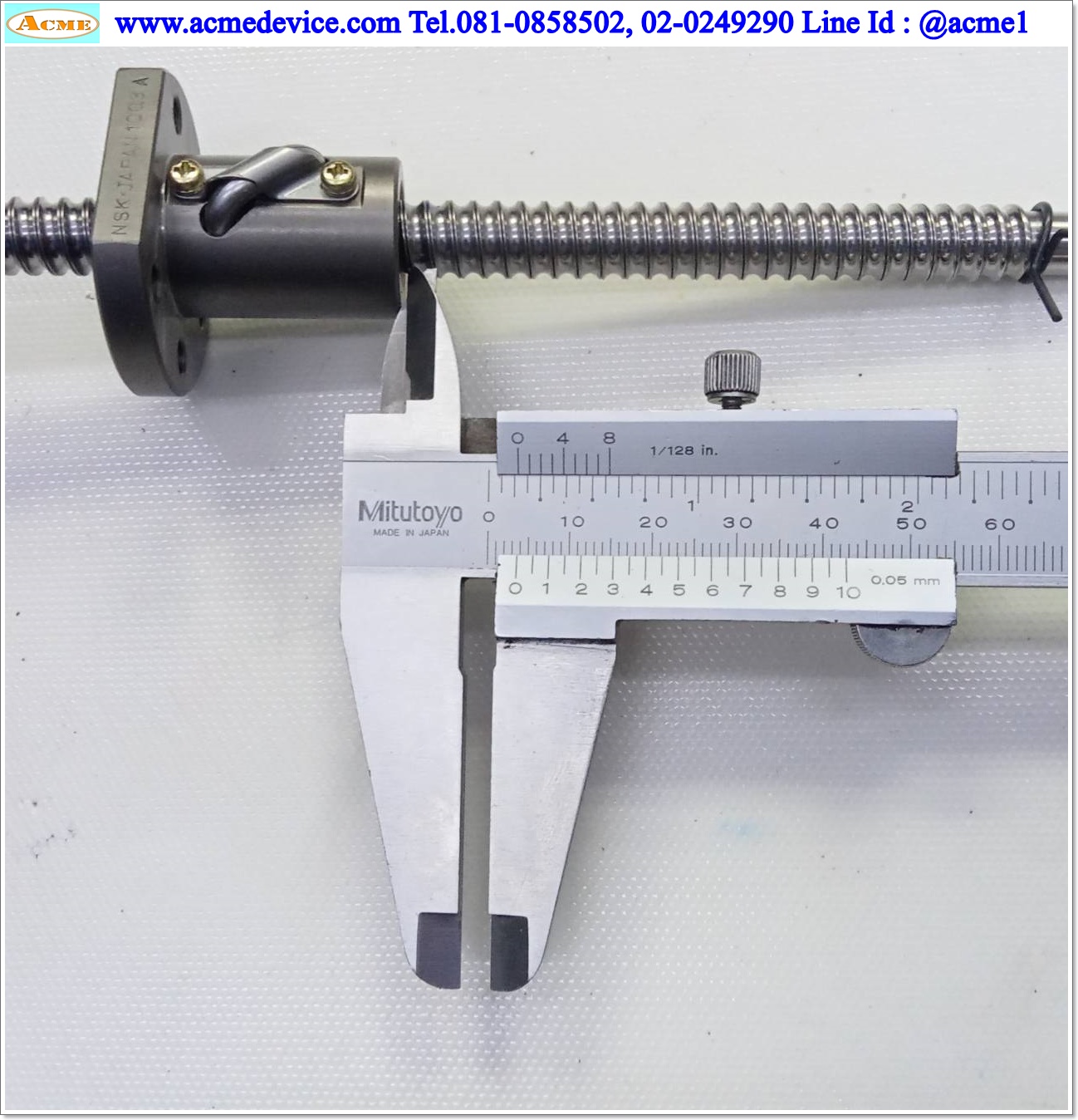 Ball Screw NSK รุ่น RNFTL 1003A3.5, ขนาด 10 x 220 mm., Stroke 140 mm., Pit 3 mm.