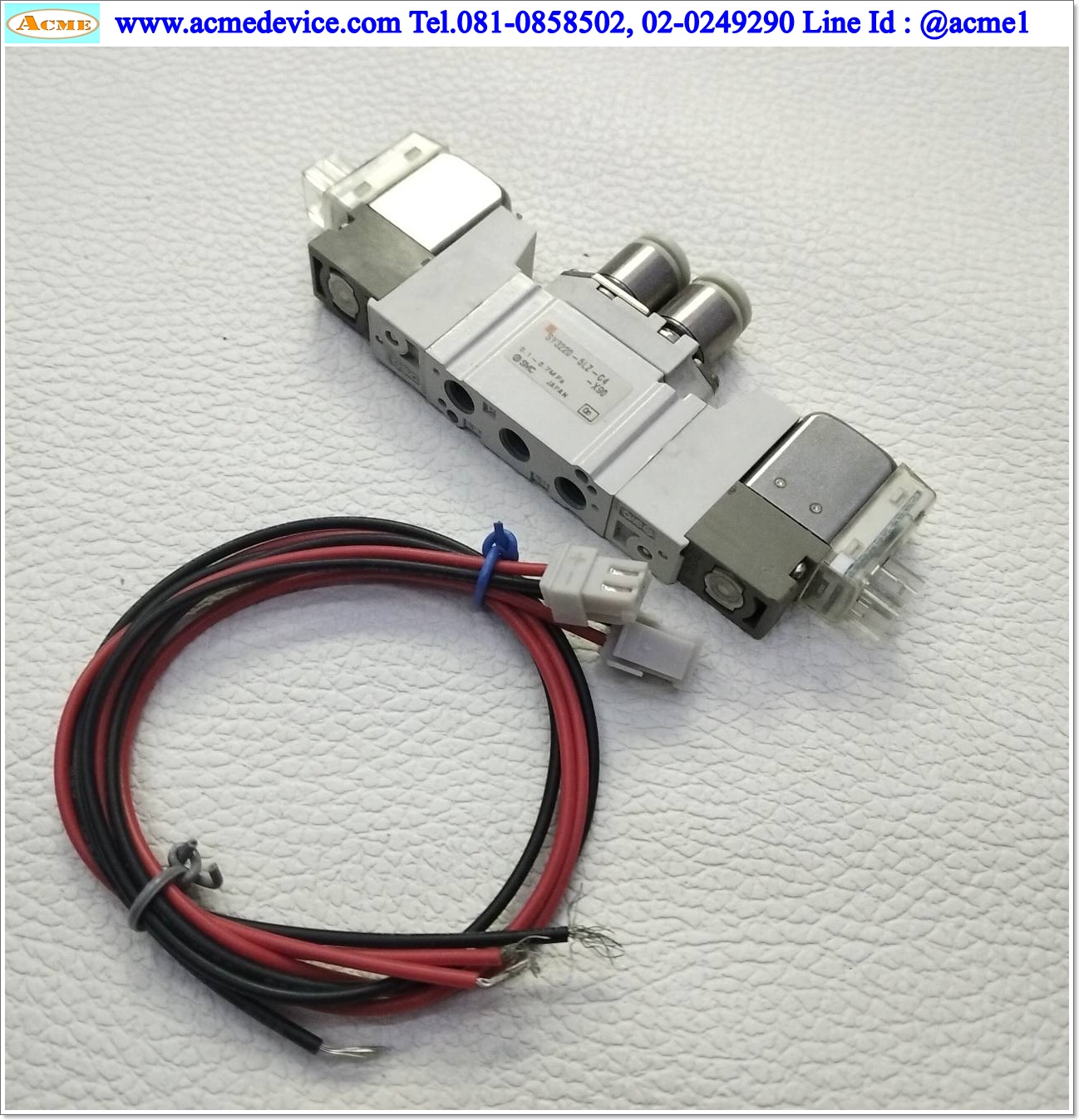 Solenoid Valve SMC รุ่น SY3220-5LZ-C4-X90, 5/2, 2-Position double, Coil 24Vdc