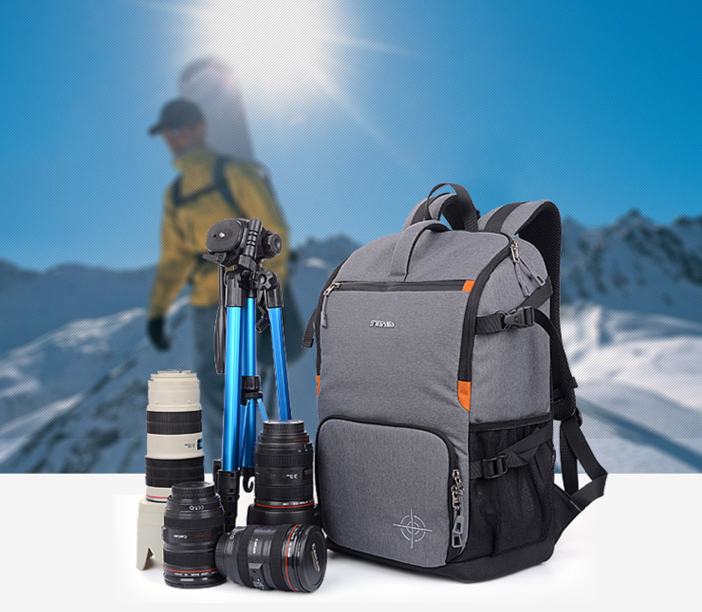 กระเป๋ากล้องสะพายหลัง Backpack สามารถใส่กล้อง เลนส์ ขาตั้งและเสื้อผ้าได้