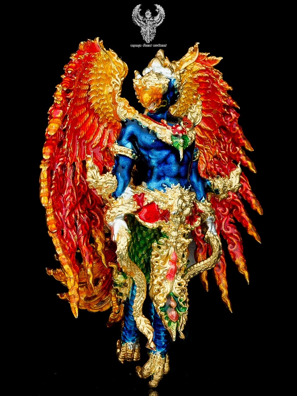 พญาครุฑปรเมศวร วัดหายโศก อุดรธานี เนื้อเงินลงยาปรเมศวร. เลข 12