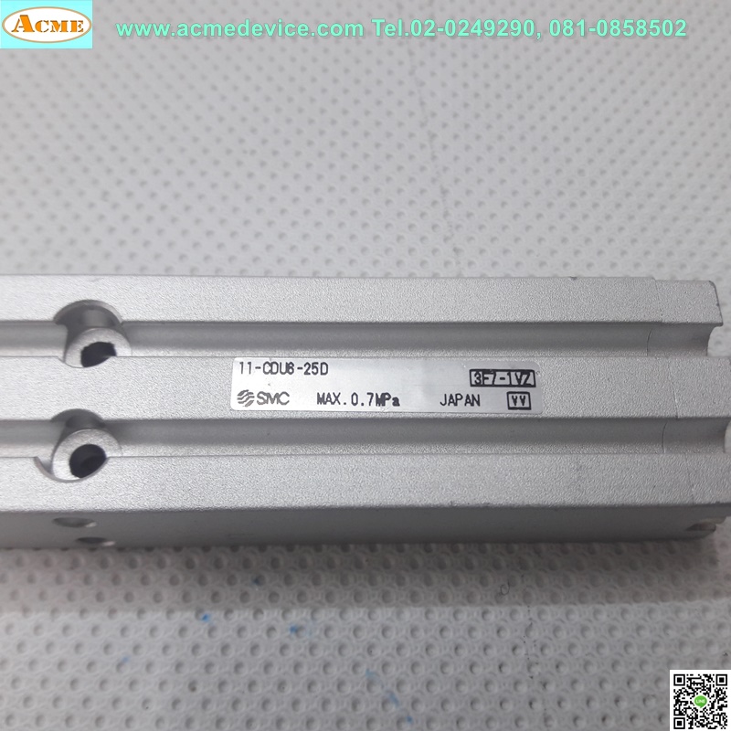 Air Cylinder SMC รุ่น 11-CDU6-25D, Bore 6 mm., Stroke 25 mm.